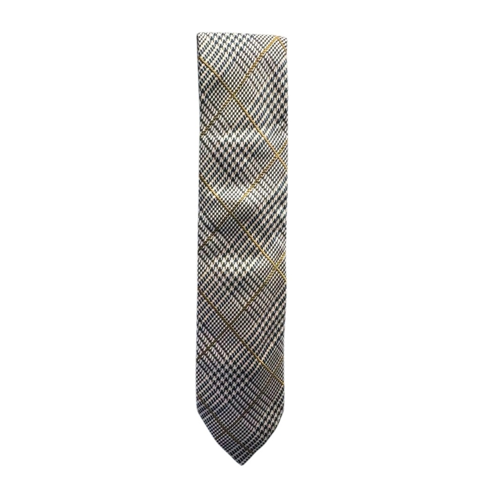 Burberry Glen Check Plaid Silk Tie - Made in England - Picture 7 of 9